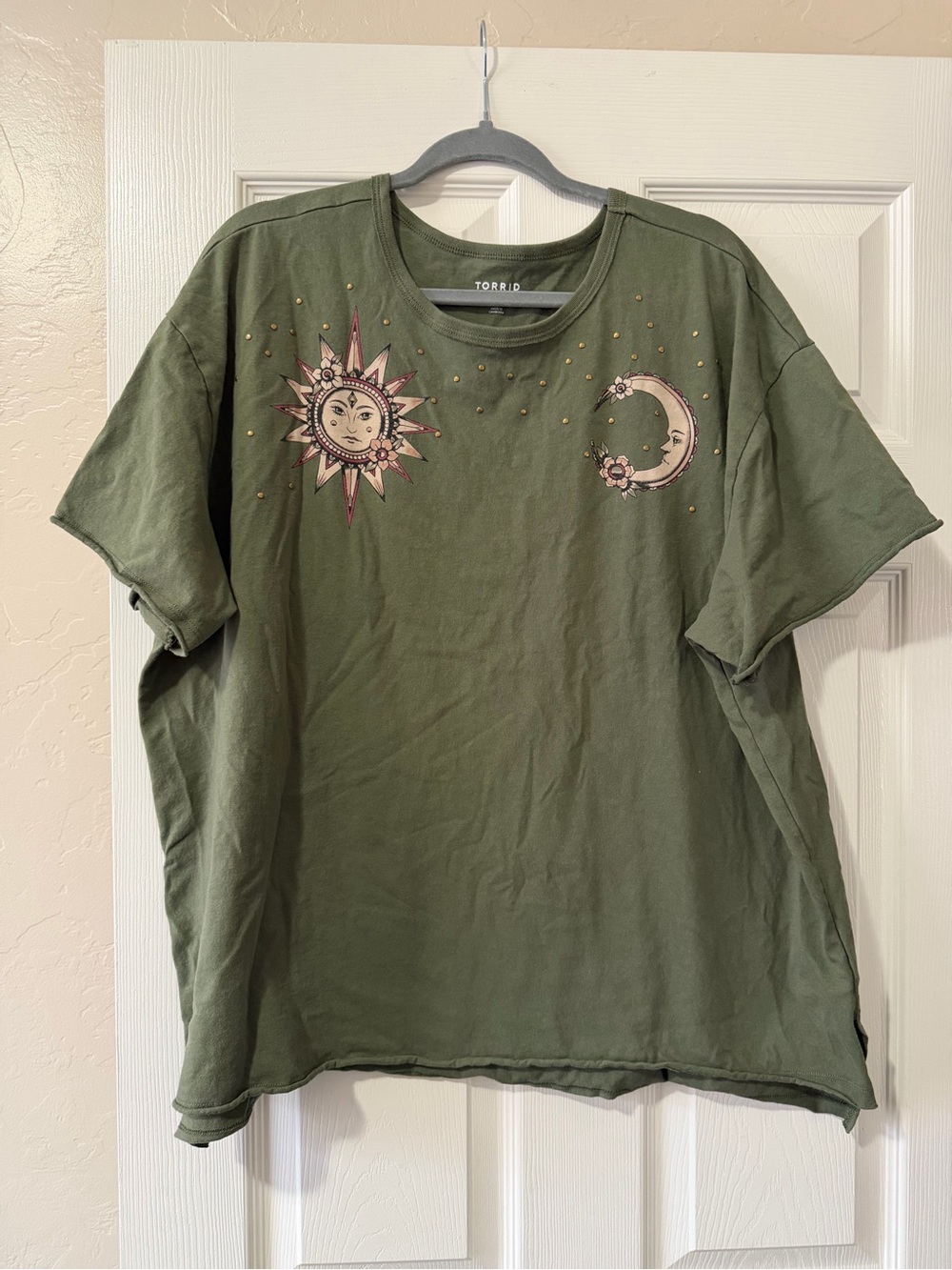 torrid Olive Celestial Sun & Moon Graphic Tee